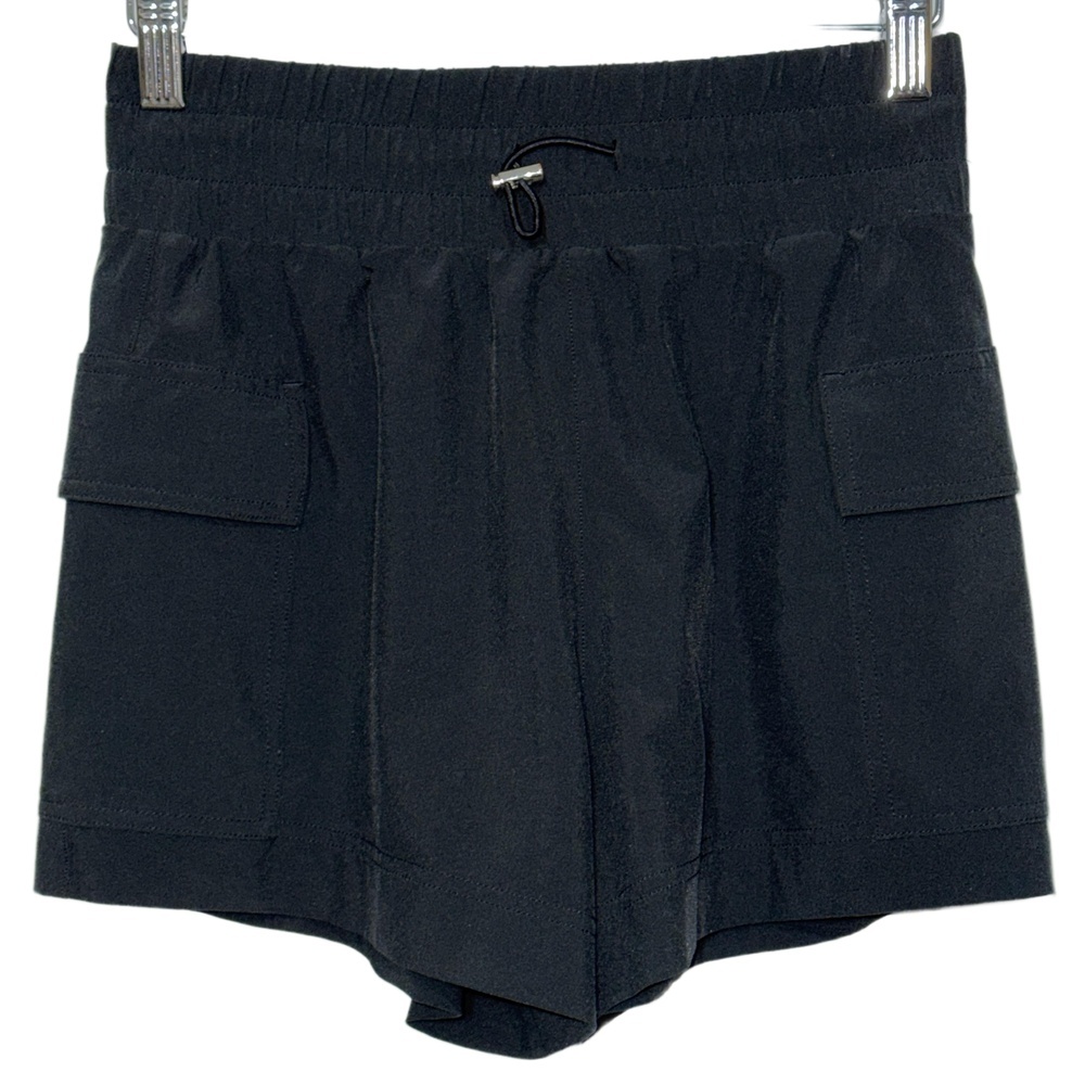 Abercrombie & Fitch Black Elastic Drawstring Cargo Short Athletic Shorts Size XS